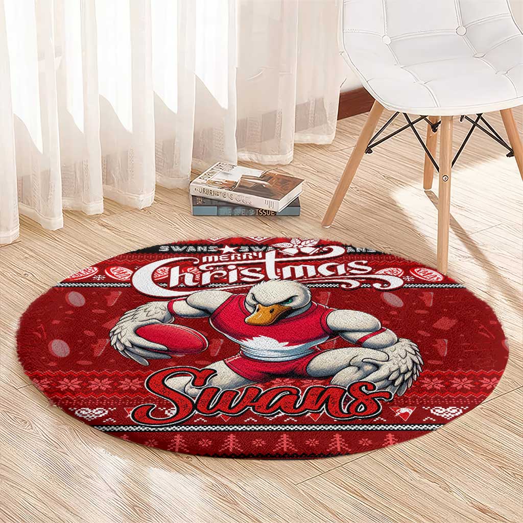 Swans Football Xmas Round Carpet Australia AFL Mascot