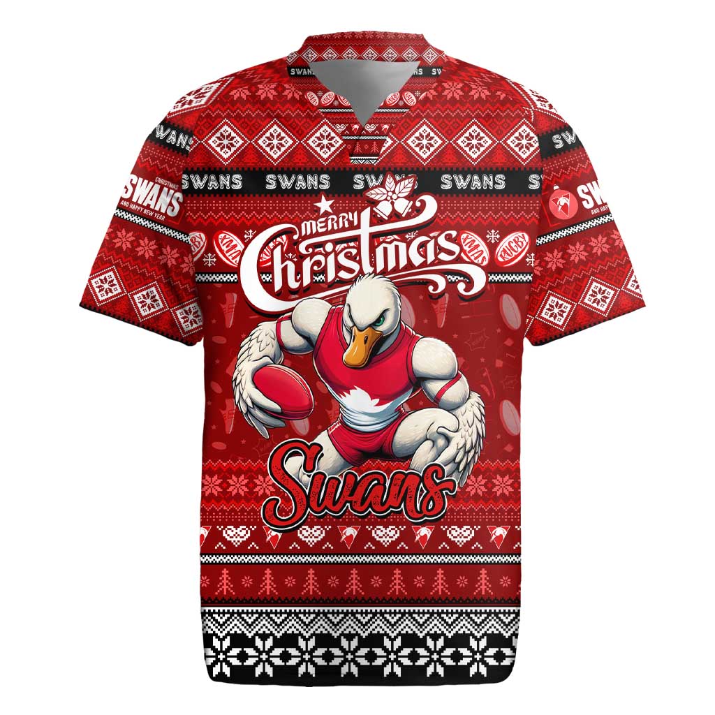 Personalized Swans Rugby Xmas Rugby Jersey Australia AFL Mascot