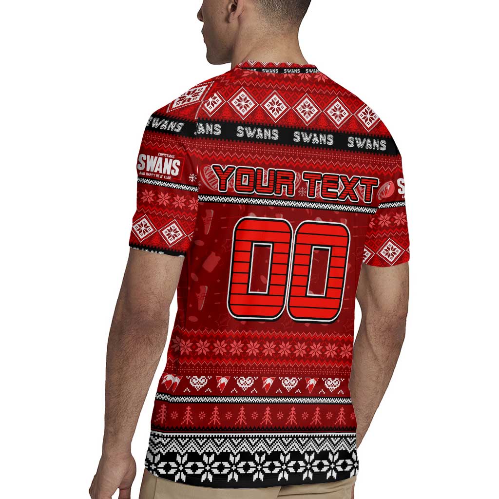 Personalized Swans Rugby Xmas Rugby Jersey Australia AFL Mascot