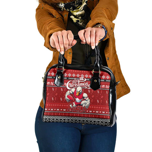 Swans Football Xmas Shoulder Handbag Australia AFL Mascot