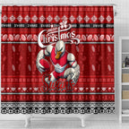 Swans Football Xmas Shower Curtain Australia AFL Mascot
