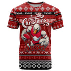 Personalized Swans Rugby Xmas T Shirt Australia AFL Mascot