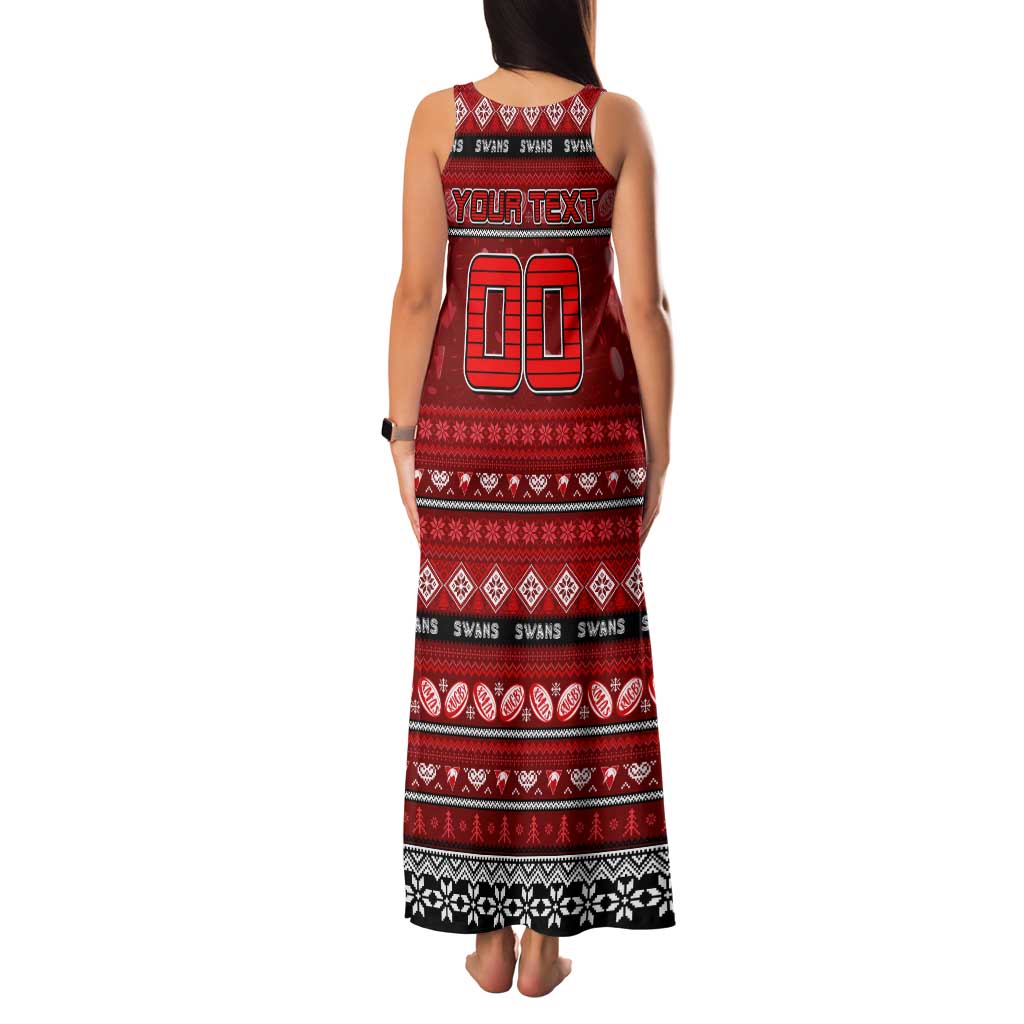 Personalized Swans Rugby Xmas Tank Maxi Dress Australia AFL Mascot