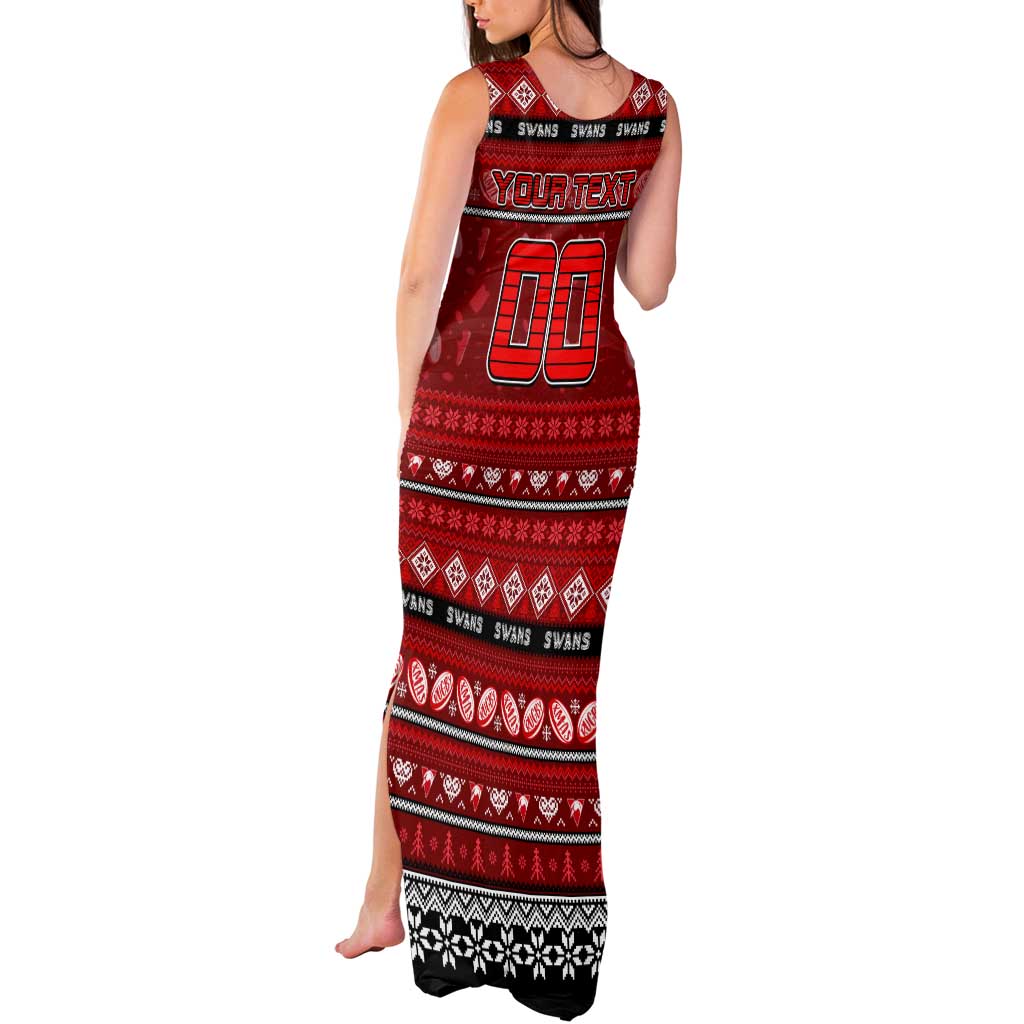 Personalized Swans Rugby Xmas Tank Maxi Dress Australia AFL Mascot