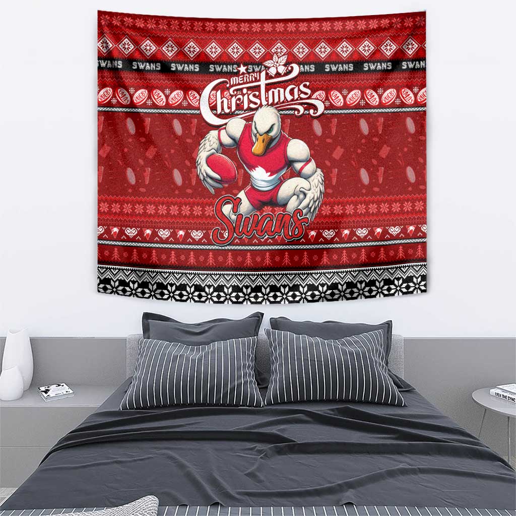 Swans Football Xmas Tapestry Australia AFL Mascot