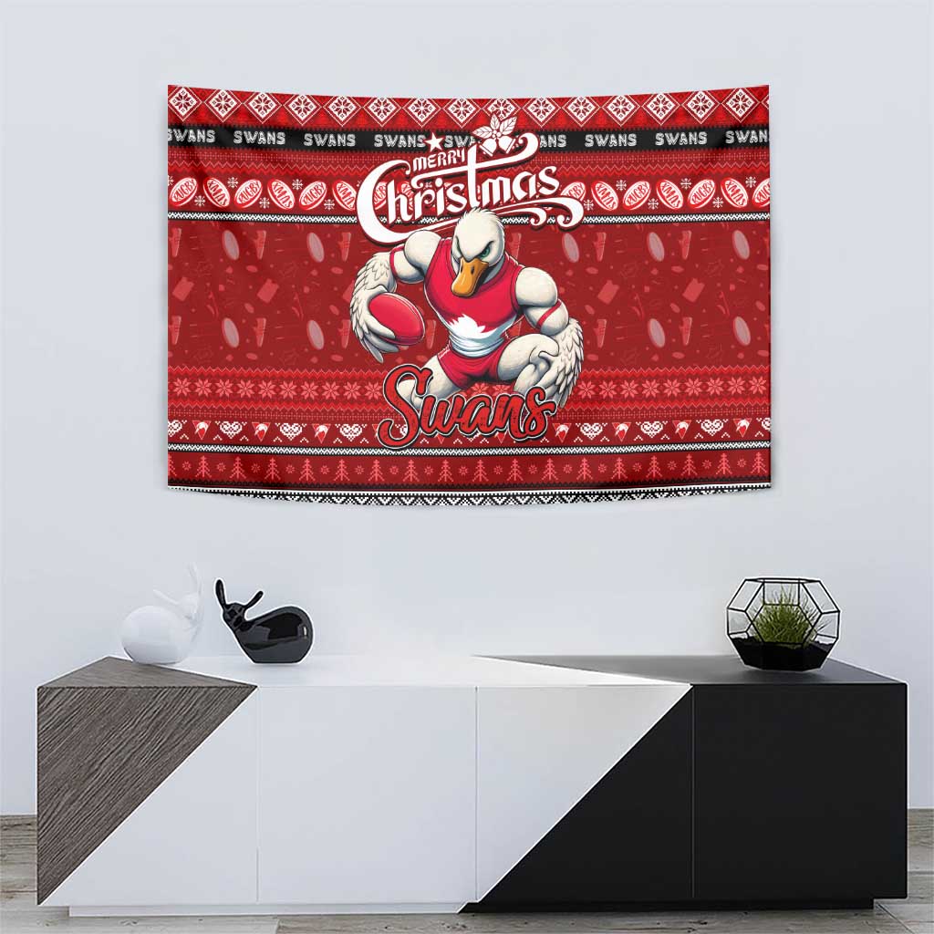 Swans Football Xmas Tapestry Australia AFL Mascot