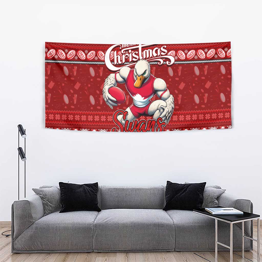 Swans Football Xmas Tapestry Australia AFL Mascot