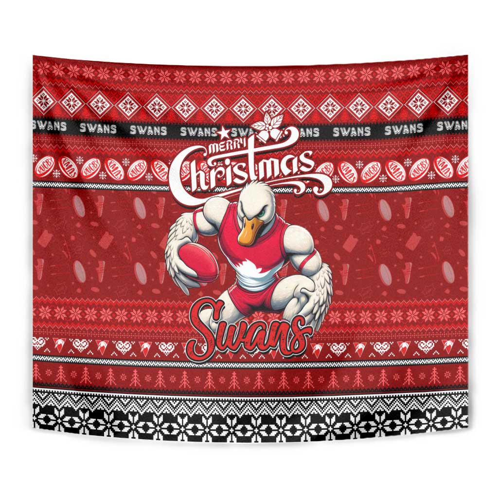 Swans Football Xmas Tapestry Australia AFL Mascot