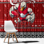 Swans Football Xmas Window Curtain Australia AFL Mascot