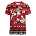 Personalized Swans Rugby Xmas Women V-Neck T-Shirt Australia AFL Mascot