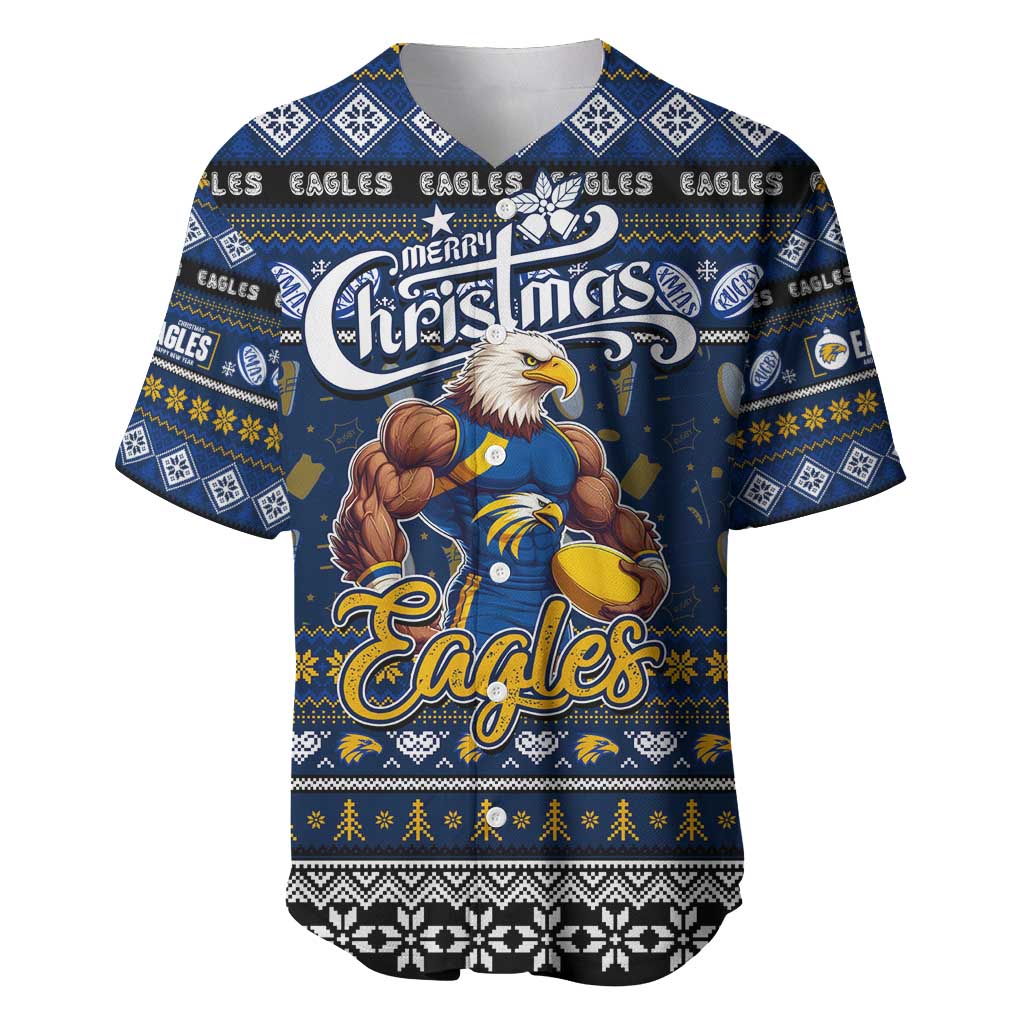 Personalized Eagles Rugby Xmas Baseball Jersey Australia AFL Mascot