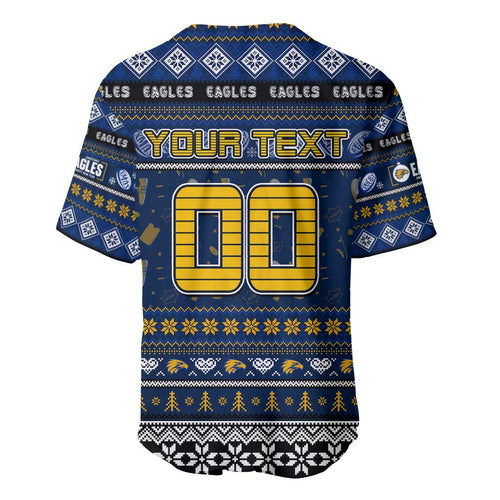 Personalized Eagles Rugby Xmas Baseball Jersey Australia AFL Mascot
