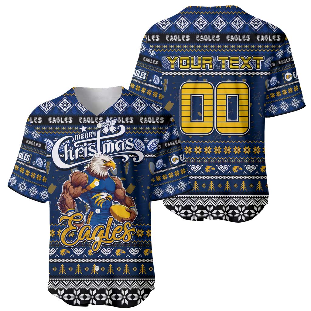 Personalized Eagles Rugby Xmas Baseball Jersey Australia AFL Mascot