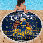 Eagles Football Xmas Beach Blanket Australia AFL Mascot