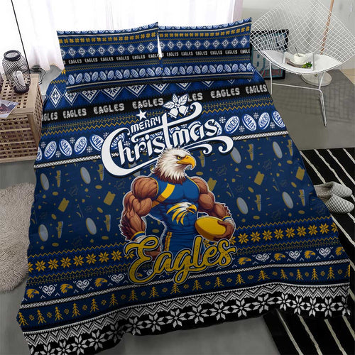 Eagles Football Xmas Bedding Set Australia AFL Mascot