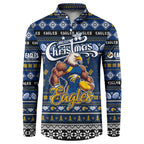 Personalized Eagles Rugby Xmas Button Sweatshirt Australia AFL Mascot