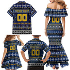 Personalized Eagles Rugby Xmas Family Matching Mermaid Dress and Hawaiian Shirt Australia AFL Mascot