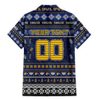 Personalized Eagles Rugby Xmas Family Matching Mermaid Dress and Hawaiian Shirt Australia AFL Mascot