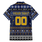 Personalized Eagles Rugby Xmas Family Matching Puletasi and Hawaiian Shirt Australia AFL Mascot