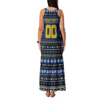 Personalized Eagles Rugby Xmas Family Matching Tank Maxi Dress and Hawaiian Shirt Australia AFL Mascot