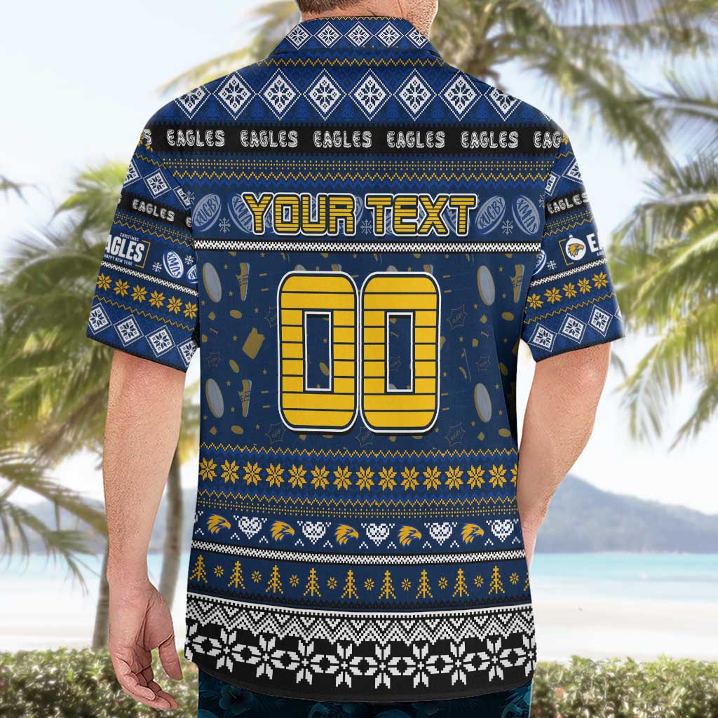 Personalized Eagles Rugby Xmas Hawaiian Shirt Australia AFL Mascot