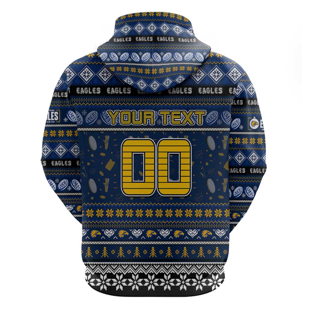 Personalized Eagles Rugby Xmas Hoodie Australia AFL Mascot