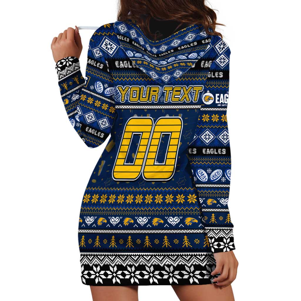 Personalized Eagles Rugby Xmas Hoodie Dress Australia AFL Mascot