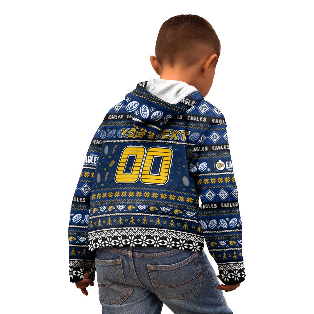 Personalized Eagles Rugby Xmas Kid Hoodie Australia AFL Mascot