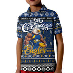 Personalized Eagles Rugby Xmas Kid Polo Shirt Australia AFL Mascot