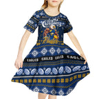 Personalized Eagles Rugby Xmas Kid Short Sleeve Dress Australia AFL Mascot