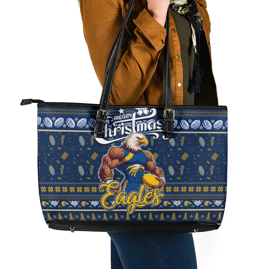 Eagles Football Xmas Leather Tote Bag Australia AFL Mascot