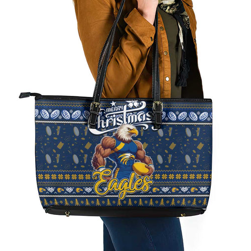 Eagles Football Xmas Leather Tote Bag Australia AFL Mascot
