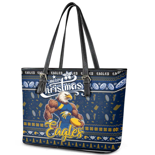 Eagles Football Xmas Leather Tote Bag Australia AFL Mascot