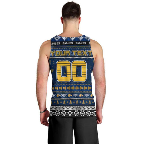 Personalized Eagles Rugby Xmas Men Tank Top Australia AFL Mascot