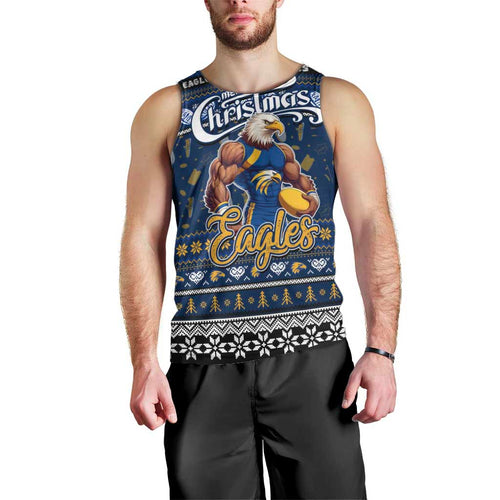 Personalized Eagles Rugby Xmas Men Tank Top Australia AFL Mascot