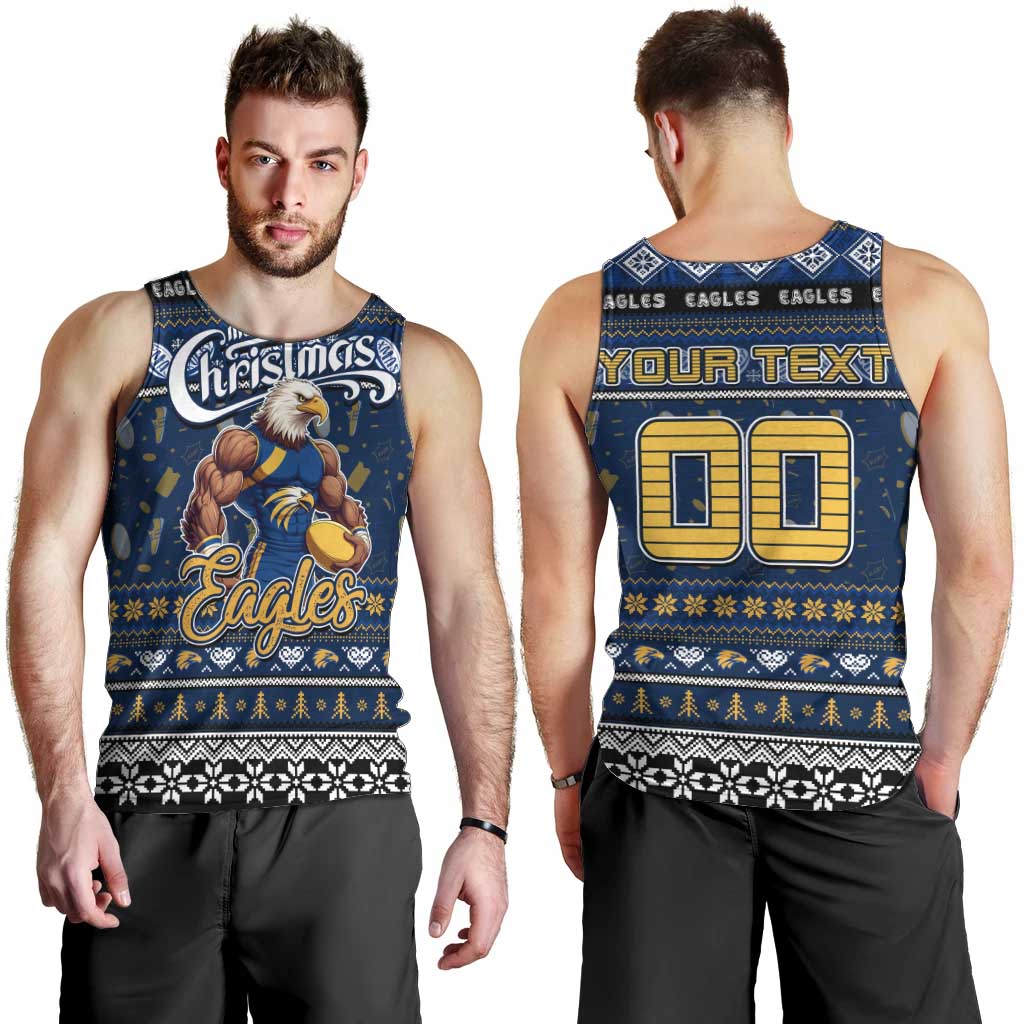 Personalized Eagles Rugby Xmas Men Tank Top Australia AFL Mascot