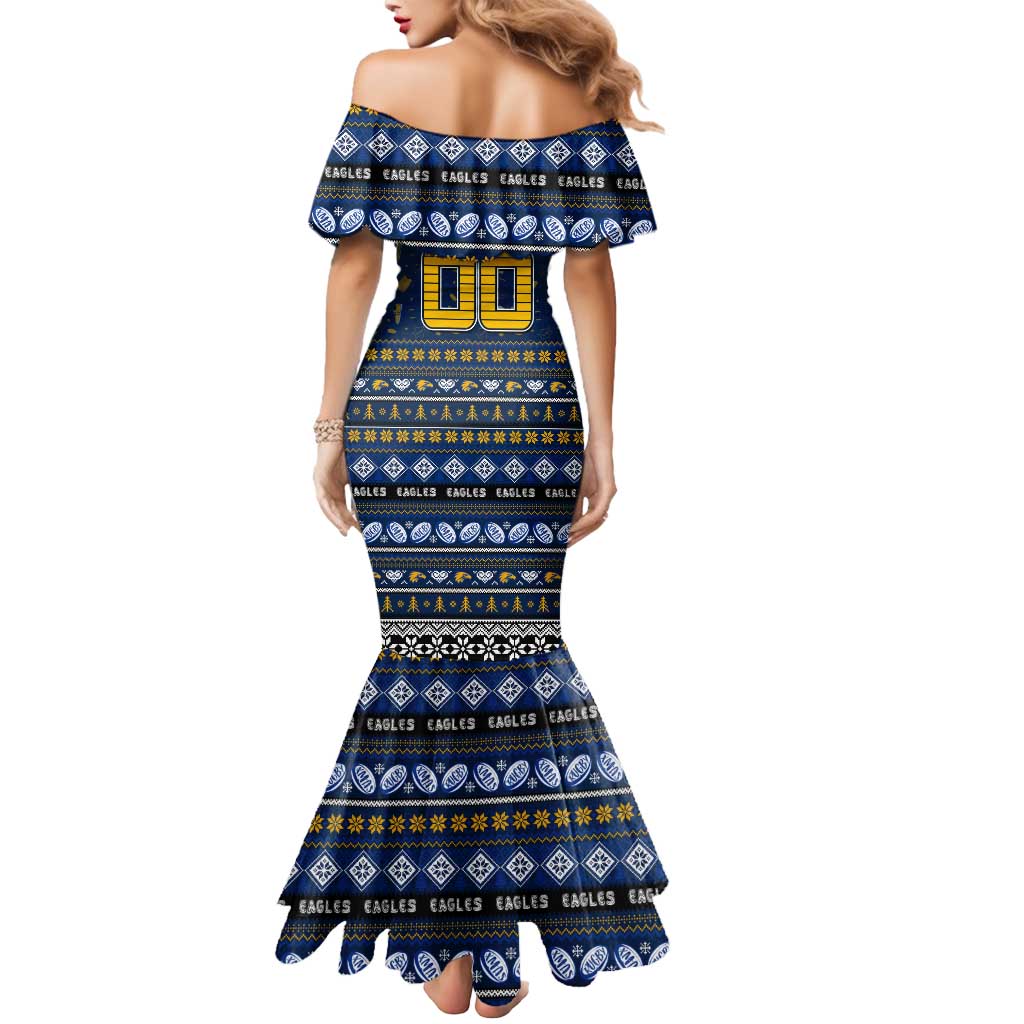 Personalized Eagles Rugby Xmas Mermaid Dress Australia AFL Mascot