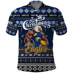 Personalized Eagles Rugby Xmas Polo Shirt Australia AFL Mascot