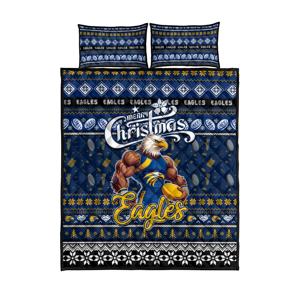 Eagles Football Xmas Quilt Bed Set Australia AFL Mascot