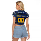 Personalized Eagles Rugby Xmas Raglan Cropped T Shirt Australia AFL Mascot
