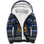 Personalized Eagles Rugby Xmas Sherpa Hoodie Australia AFL Mascot