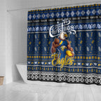 Eagles Football Xmas Shower Curtain Australia AFL Mascot