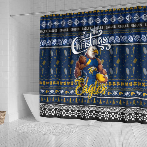 Eagles Football Xmas Shower Curtain Australia AFL Mascot