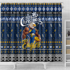 Eagles Football Xmas Shower Curtain Australia AFL Mascot
