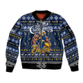 Personalized Eagles Rugby Xmas Sleeve Zip Bomber Jacket Australia AFL Mascot