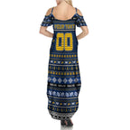 Personalized Eagles Rugby Xmas Summer Maxi Dress Australia AFL Mascot