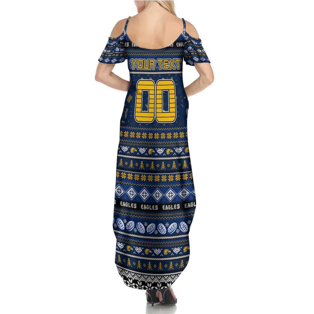 Personalized Eagles Rugby Xmas Summer Maxi Dress Australia AFL Mascot
