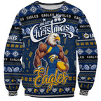Personalized Eagles Rugby Xmas Sweatshirt Australia AFL Mascot
