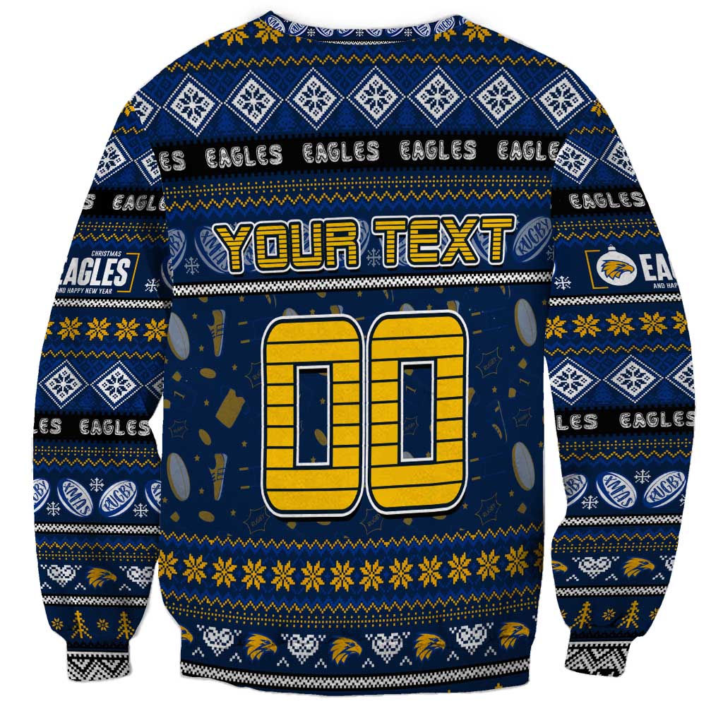 Personalized Eagles Rugby Xmas Sweatshirt Australia AFL Mascot