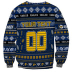 Personalized Eagles Rugby Xmas Sweatshirt Australia AFL Mascot